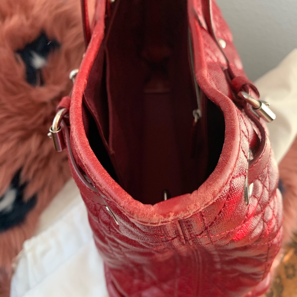 Dior Panarea Cannage Red Tote Great Condition - Picture 8 of 17